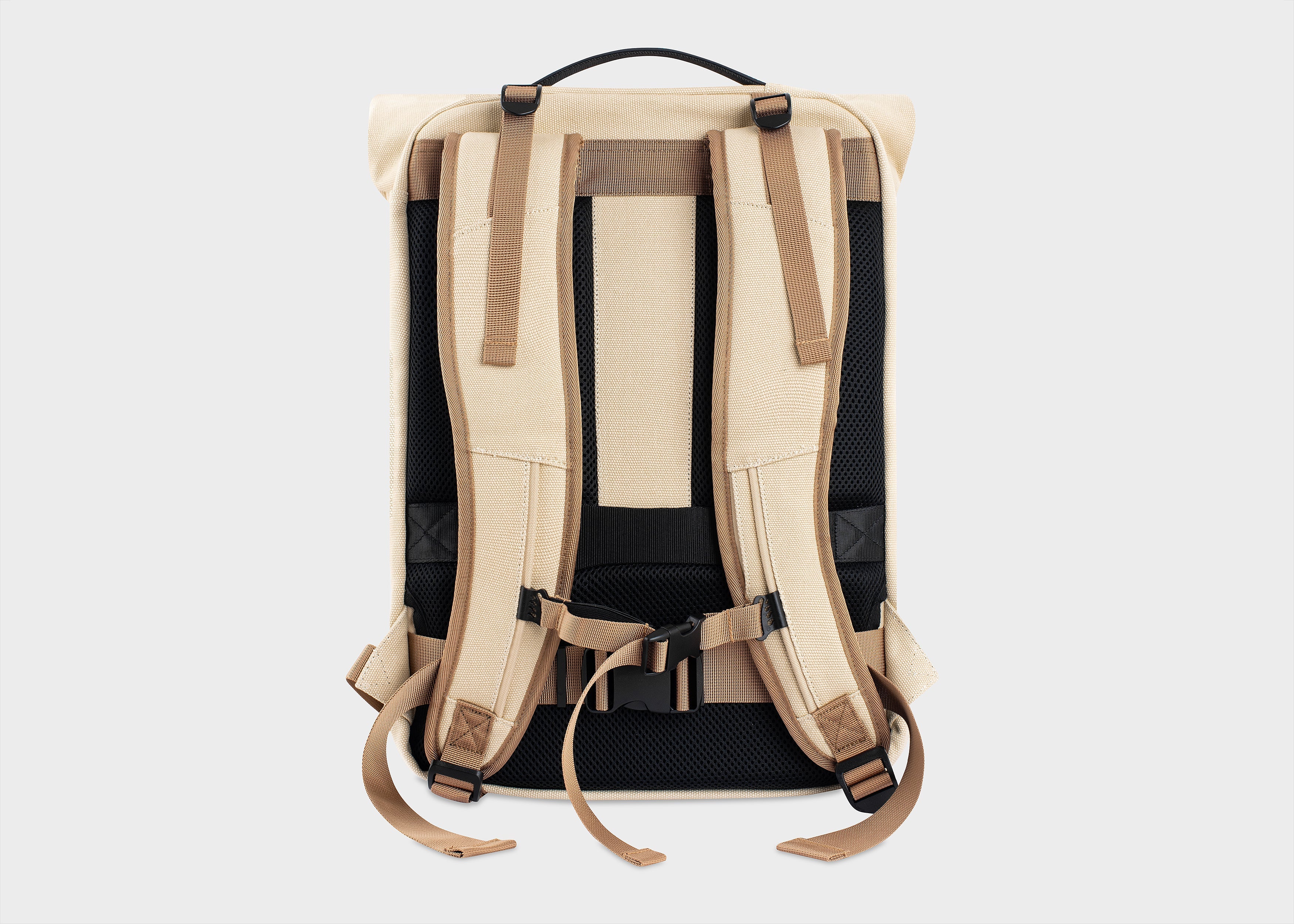 Nomad Zaino rolltop in canapa beige e verde