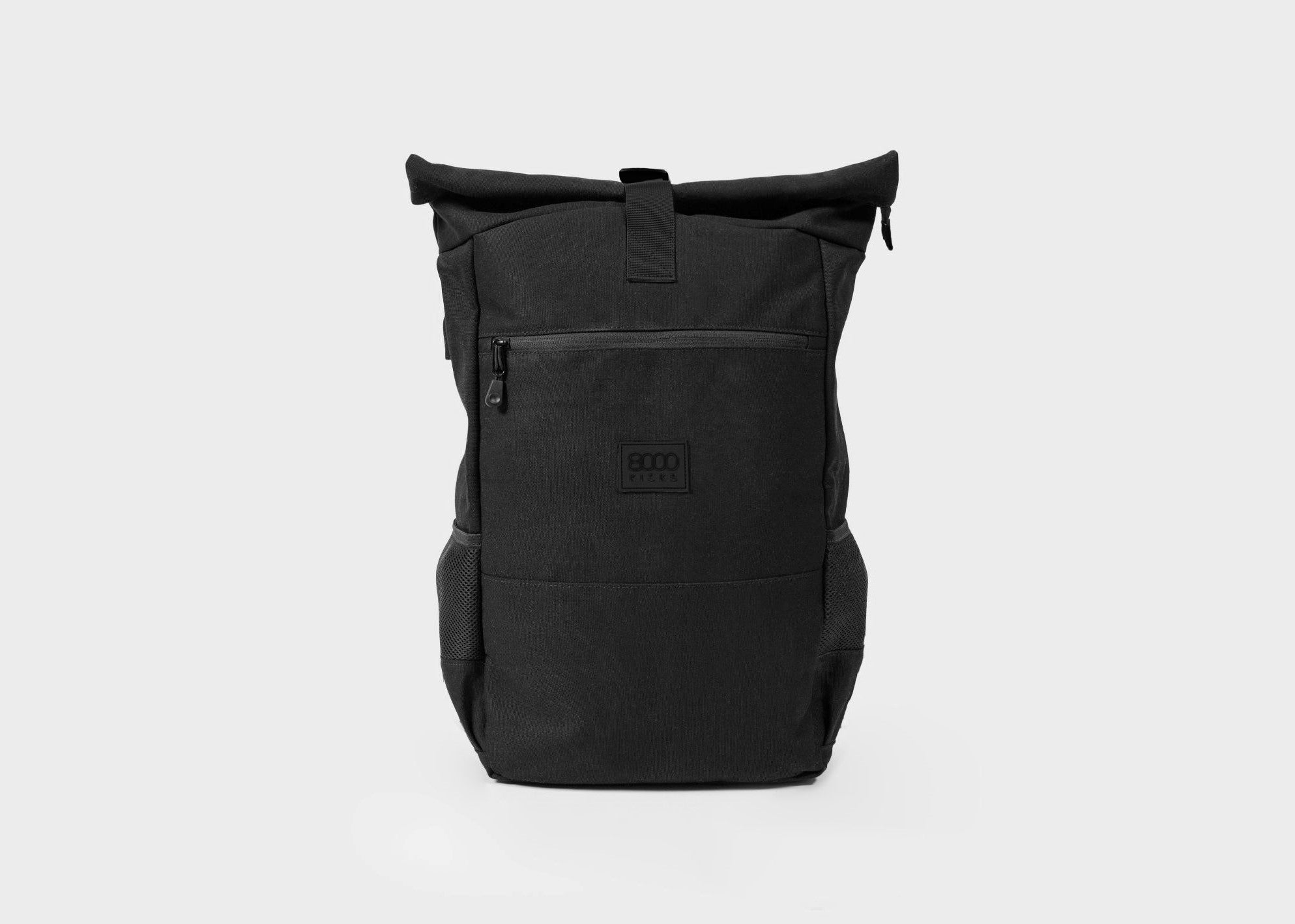8000Kicks Everyday Hemp Rolltop Rucksack Vegan – Full Black