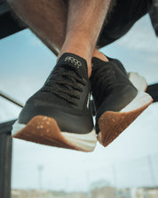 8000Kicks Hemp Runners - Scarpe da corsa vegane - Uomo - Nero