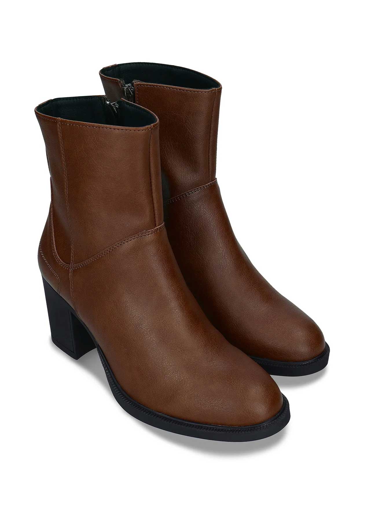 Alicia Brown Vegan Ankle Boots - Ecomarket.com