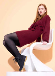 ANDA Classic Botas de Nobuk con Cordones en Negro