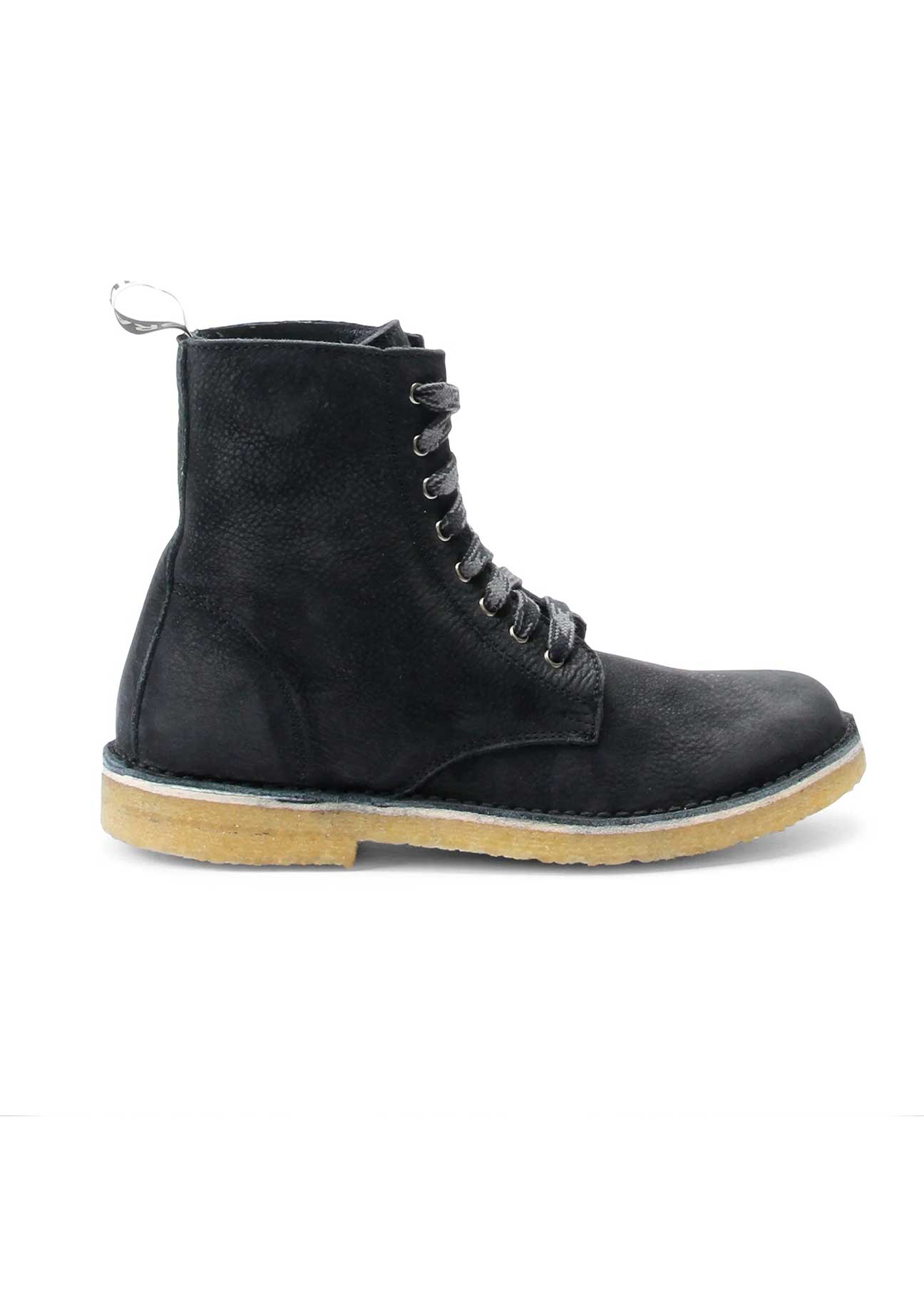 ANDA Classic Botas de Nobuk con Cordones en Negro