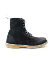 ANDA Classic Botas de Nobuk con Cordones en Negro