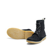 ANDA Classic Botas de Nobuk con Cordones en Negro