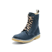 ANDA Classic Botas de Nubuck con Cordones en Azul Marino