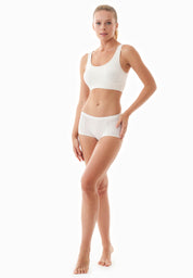 BRIANNA | Bralette hecho de algodón orgánico y TENCEL™ Modal en blanco roto