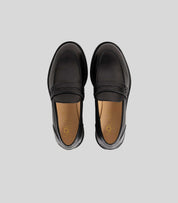 Vegan Loafer - Woman by Solari Milano, featuring a sleek black design and classic blake construction.