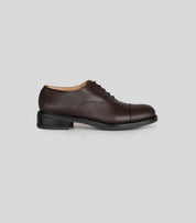 Vegan Oxford - Woman stylish brown lace-up shoe with Blake Construction by Solari Milano.