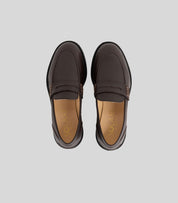Vegan Loafer - Woman from Solari Milano, featuring a stylish U-shaped pattern in brown.