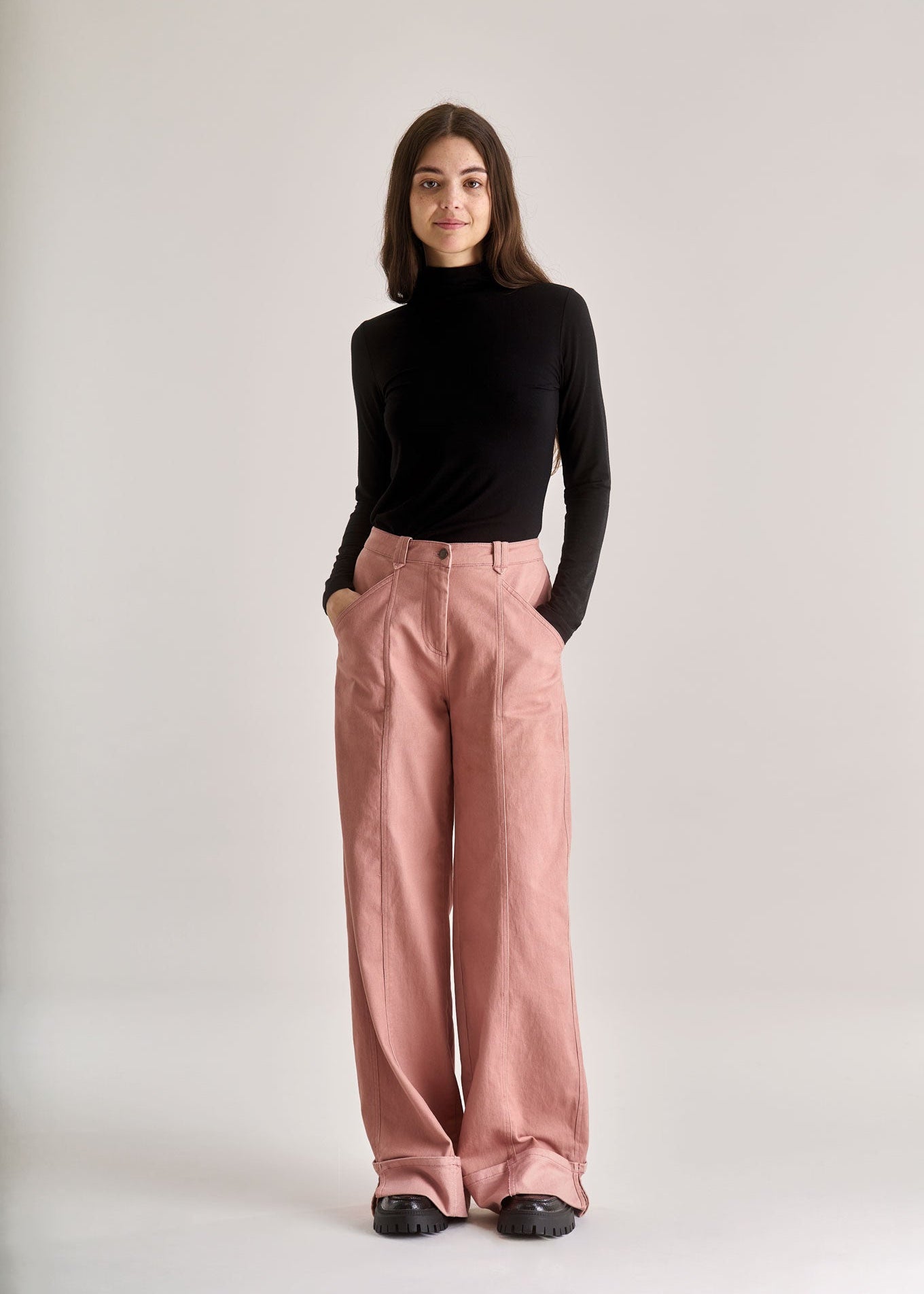 ROSE Organic Cotton Trouser - Dusty Pink - Ecomarket.com
