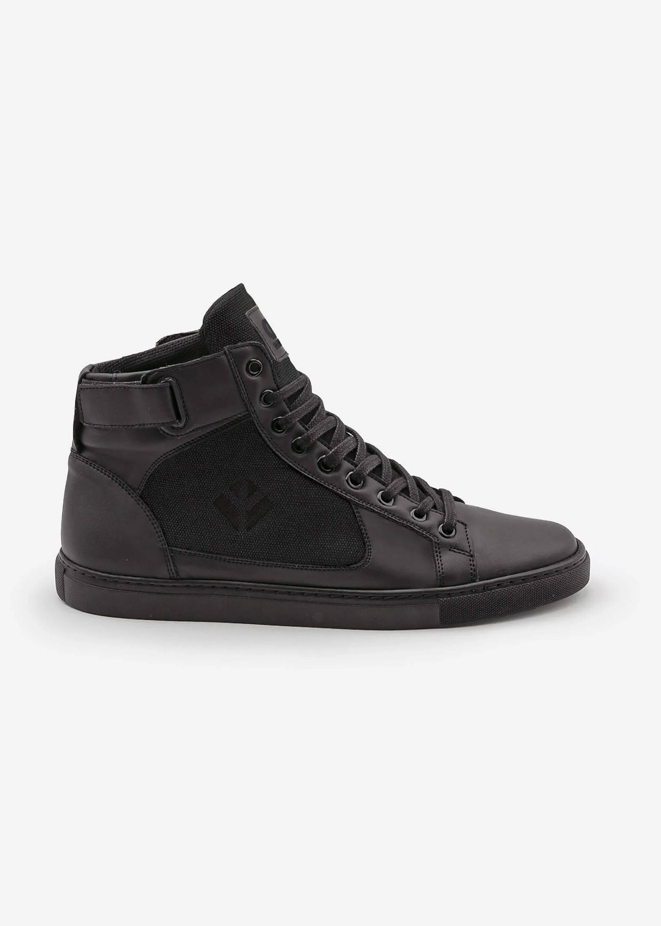 Wallace Zipper - Vegan High-Top Sneaker - Black