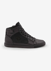 Wallace Zipper - Vegan High-Top Sneaker - Black
