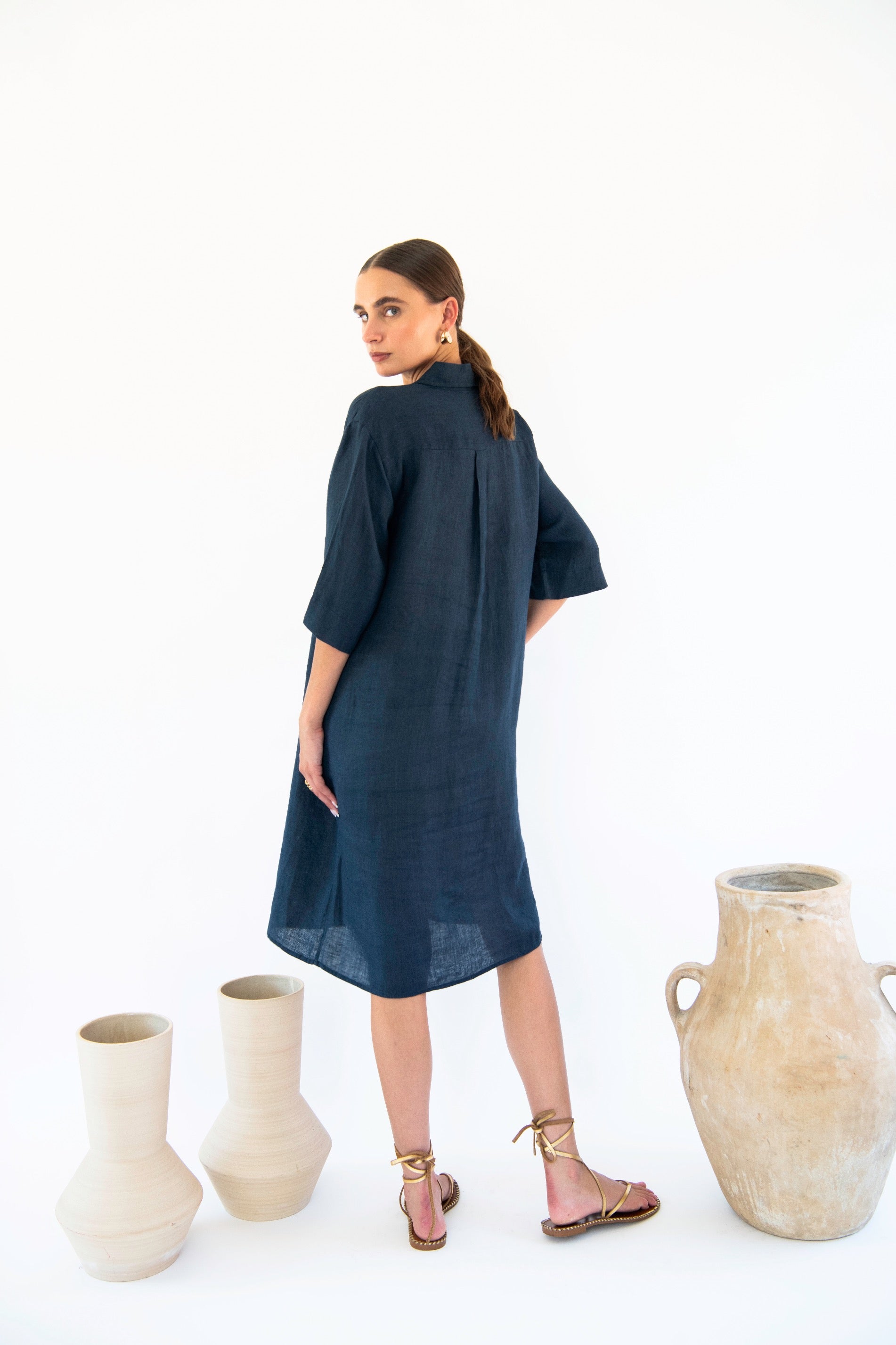 Chloe Shirt Dress - Linen-Neu Nomads