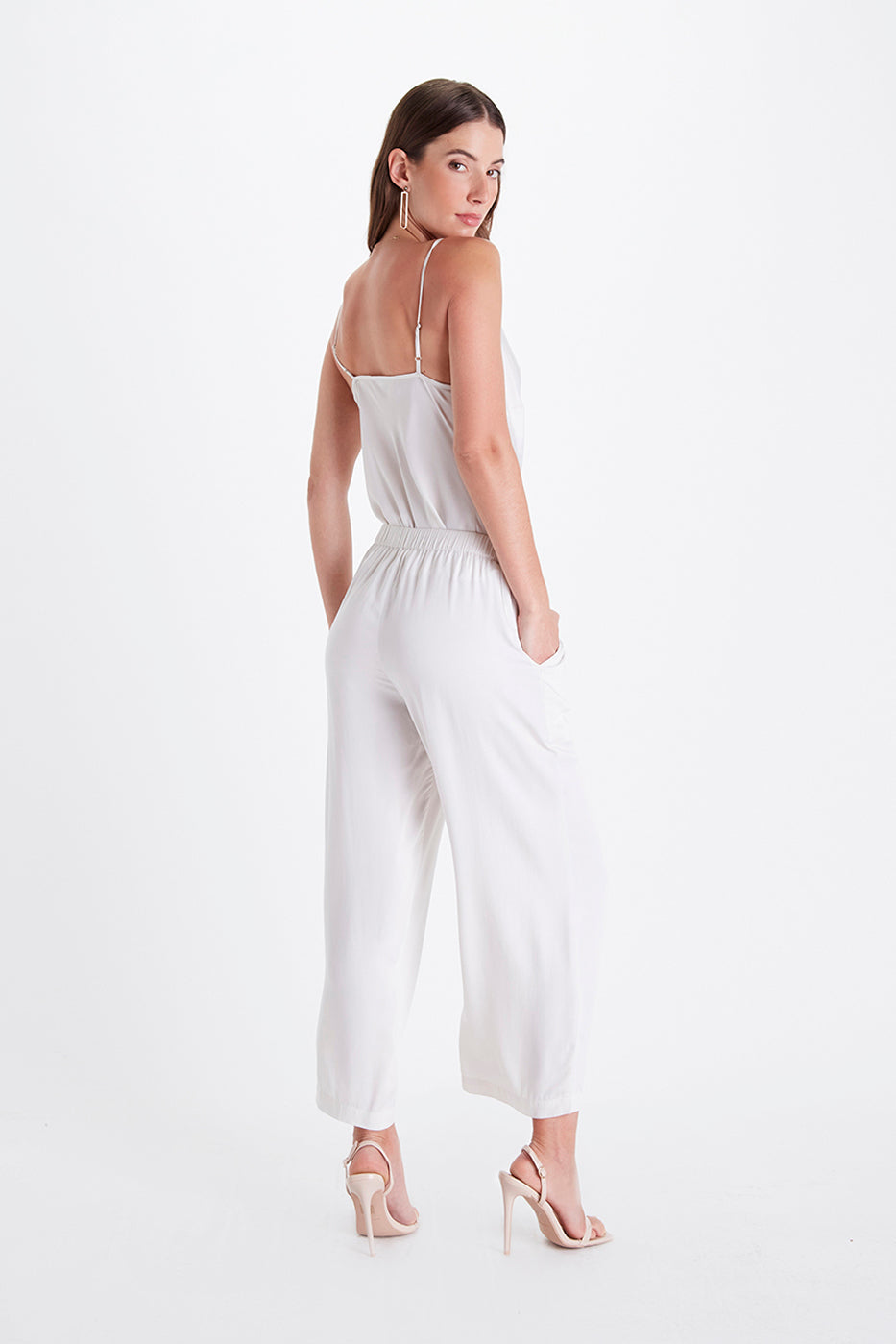 Cowl Neck Camisole - Snow White-Neu Nomads