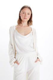Cowl Neck Camisole - Snow White-Neu Nomads