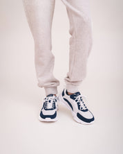Vegane Unisex Sneaker blau – Sportschuhe aus recyceltem PET leicht