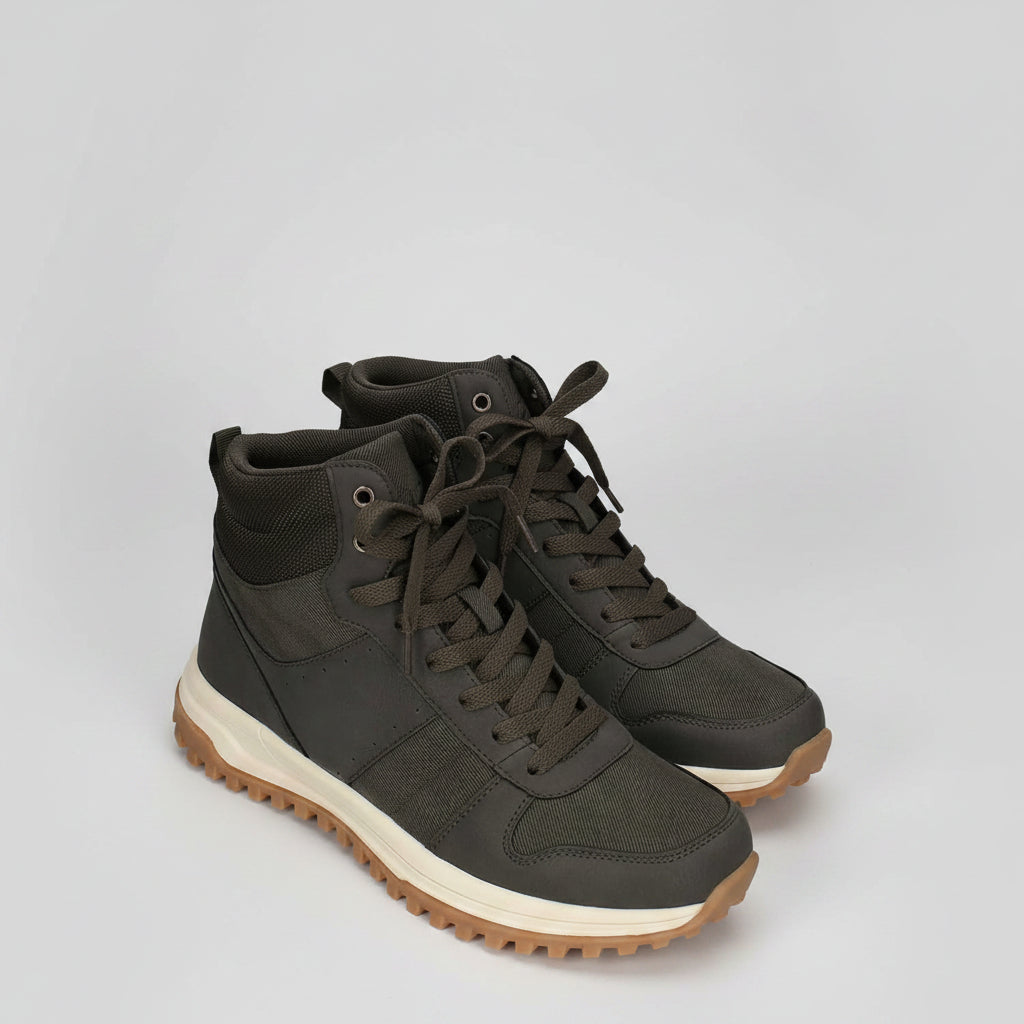 Eban Green Vegan High-Top Sneakers-Boots - Ecomarket.com