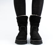 ELIA Botas cálidas de ante en negro