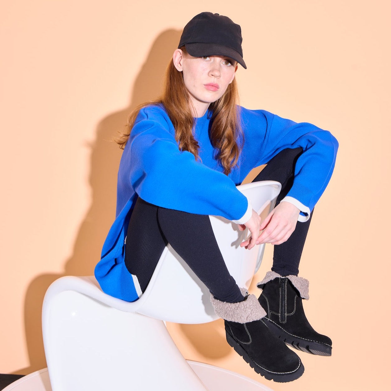 ELIA Botas cálidas de ante en negro