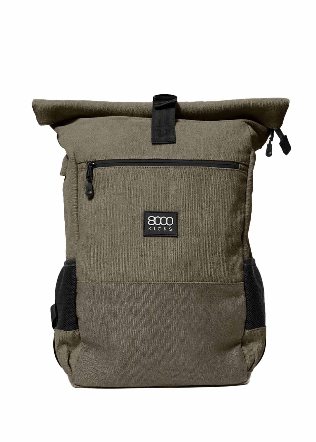 Zaino Rolltop Quotidiano in Canapa Verde Scuro