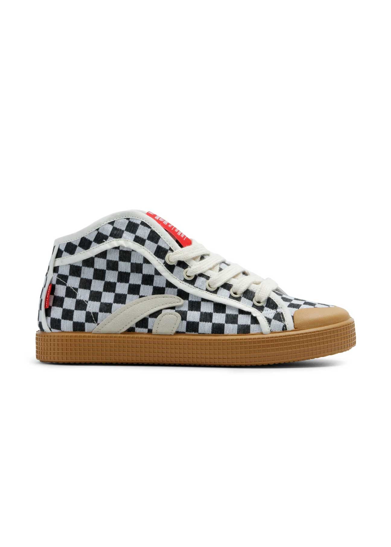 Taylor Recycled Vegan Sneaker Checkered B&W - Ecomarket.com