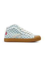 Taylor Recycled Vegan Sneaker Checkered Seagreen - Ecomarket.com