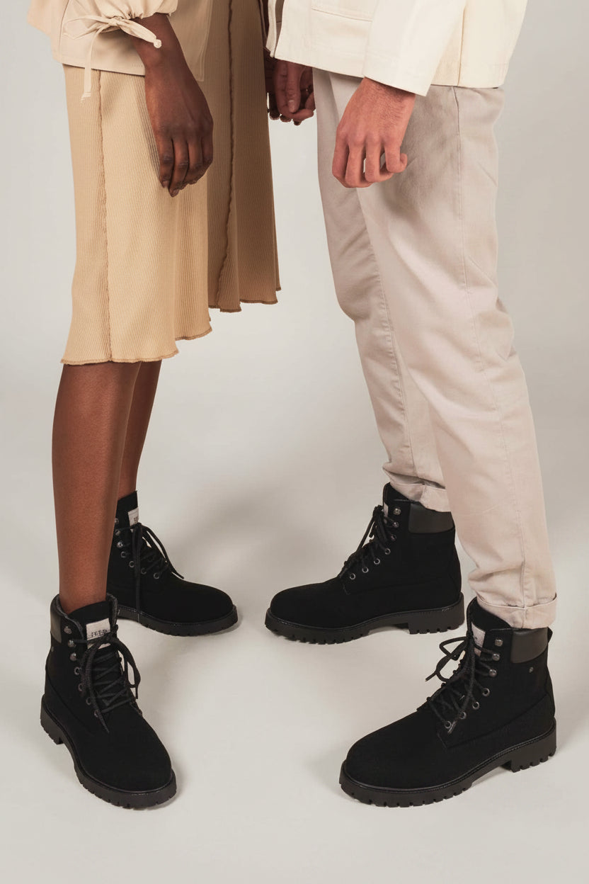 Gadea Black Suede Vegan Mountain Boots unisex - Ecomarket.com