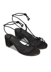 Holly Black Vegan Heeled Sandals - Ecomarket.com