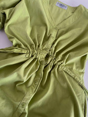 DUSK - Vestito in Cotone Biologico - Salvia