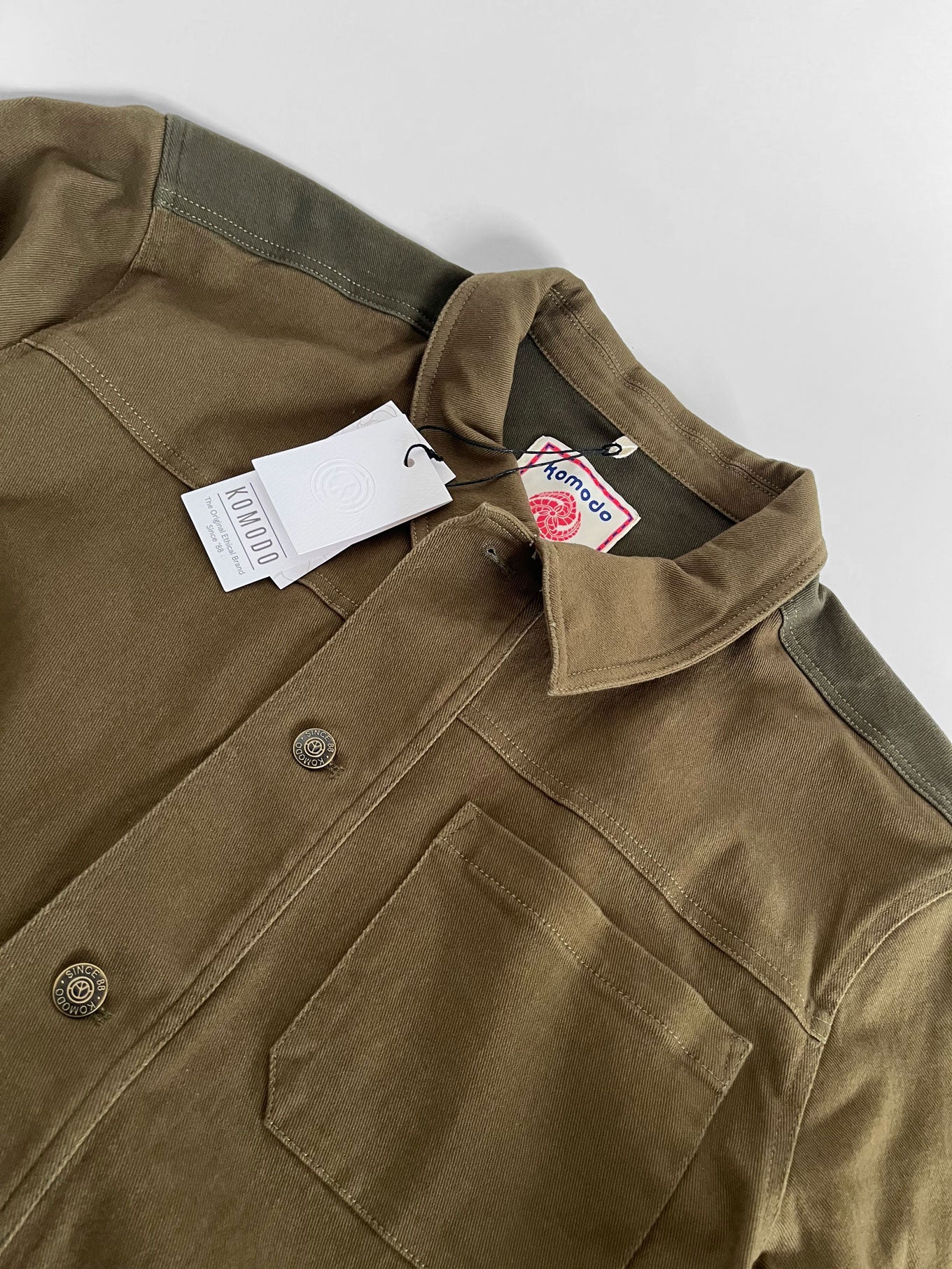 CHRISTOPHE - Organic Cotton Jacket - Green patch