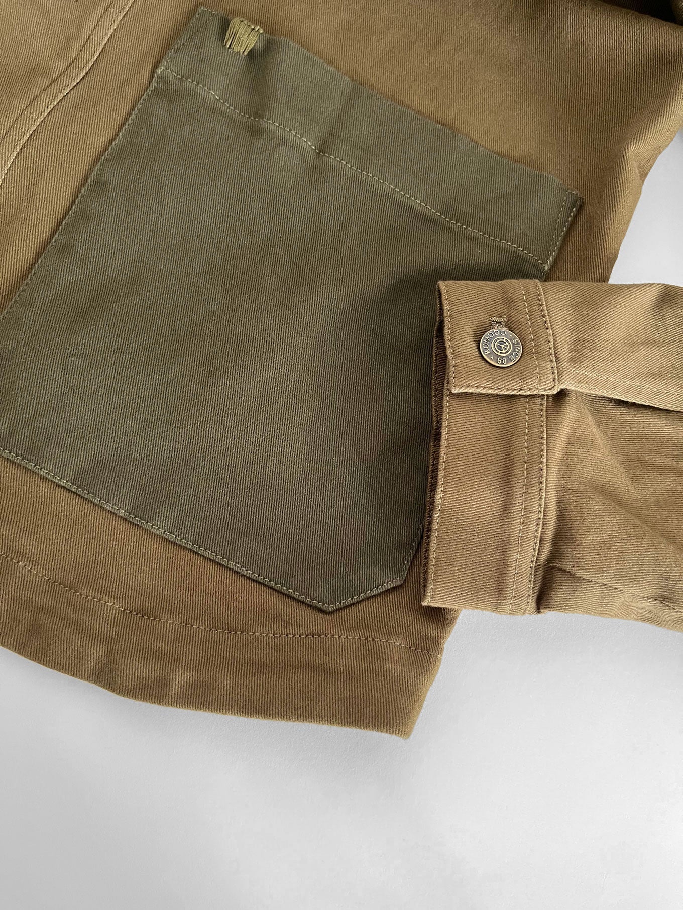CHRISTOPHE - Organic Cotton Jacket - Green patch