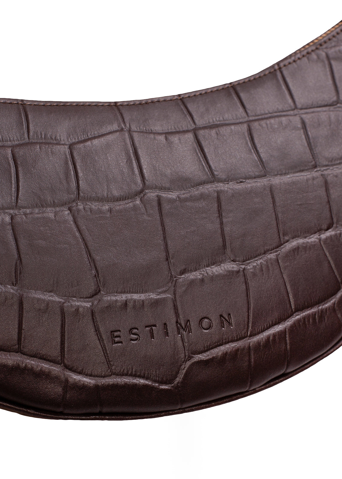 MINI HOBO BAG – Corn Leather in Chocolate Croco