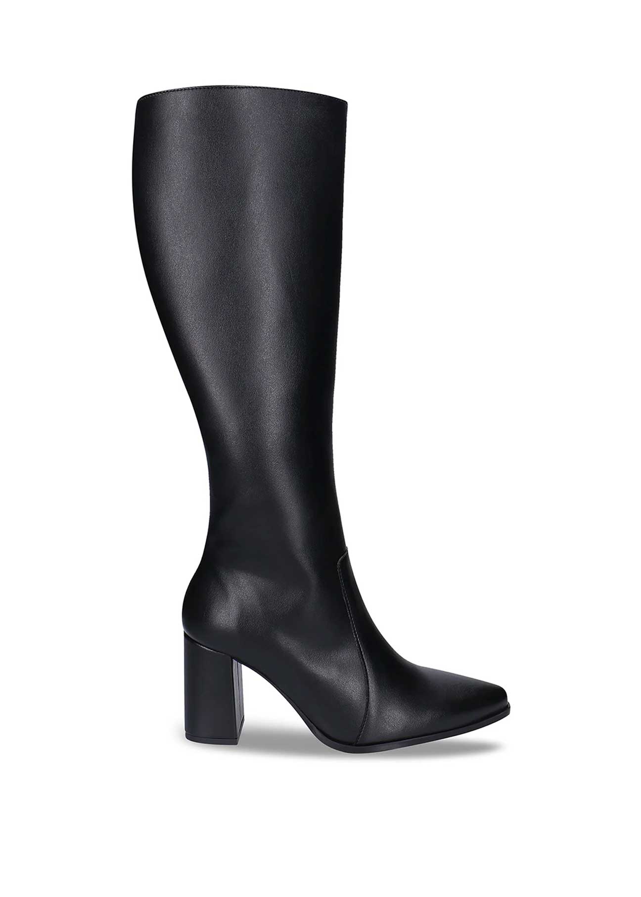 Iona Black Vegan Knee-High Boots - Ecomarket.com