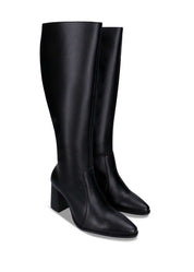 Iona Black Vegan Knee-High Boots - Ecomarket.com