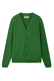 JACOB - Cotton Tencel cardigan - Jungle Green