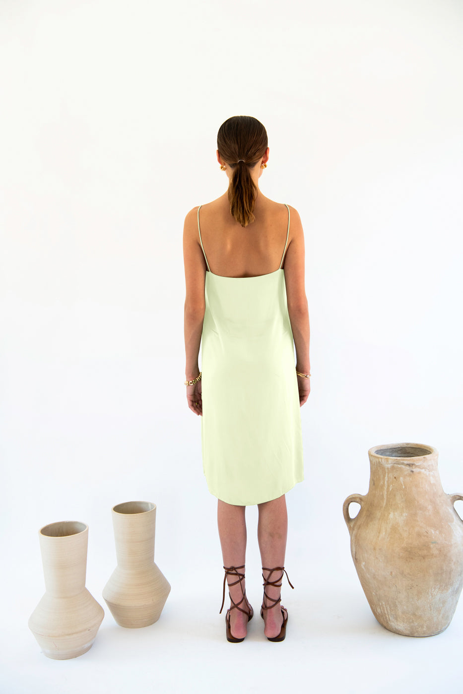 Julianne Boxy Slip Dress - Satin Tencel-Neu Nomads