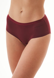 KARINNA | Braguitas Hipster de Algodón Orgánico y Modal TENCEL™, Paquete de 3 (burdeos)