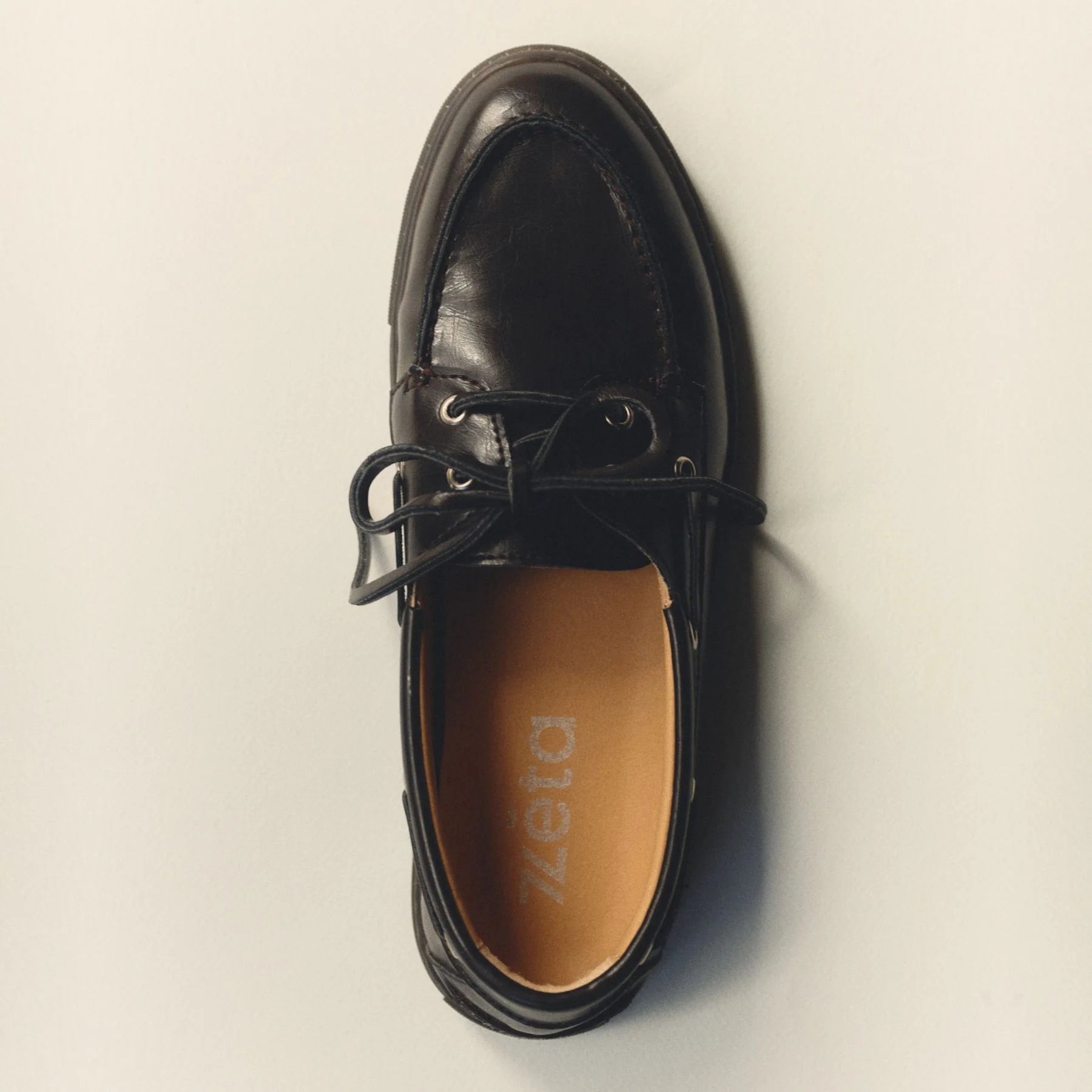 Zèta Lagos Scarpe da barca vegane effetto pelle cioccolato