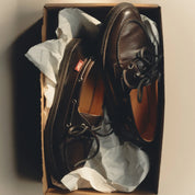 Zèta Lagos Scarpe da barca vegane effetto pelle cioccolato