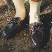 Zèta Lagos Scarpe da barca vegane effetto pelle cioccolato