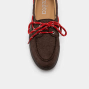 Zèta Lagos Choco Haarige Vegane Bootsschuhe