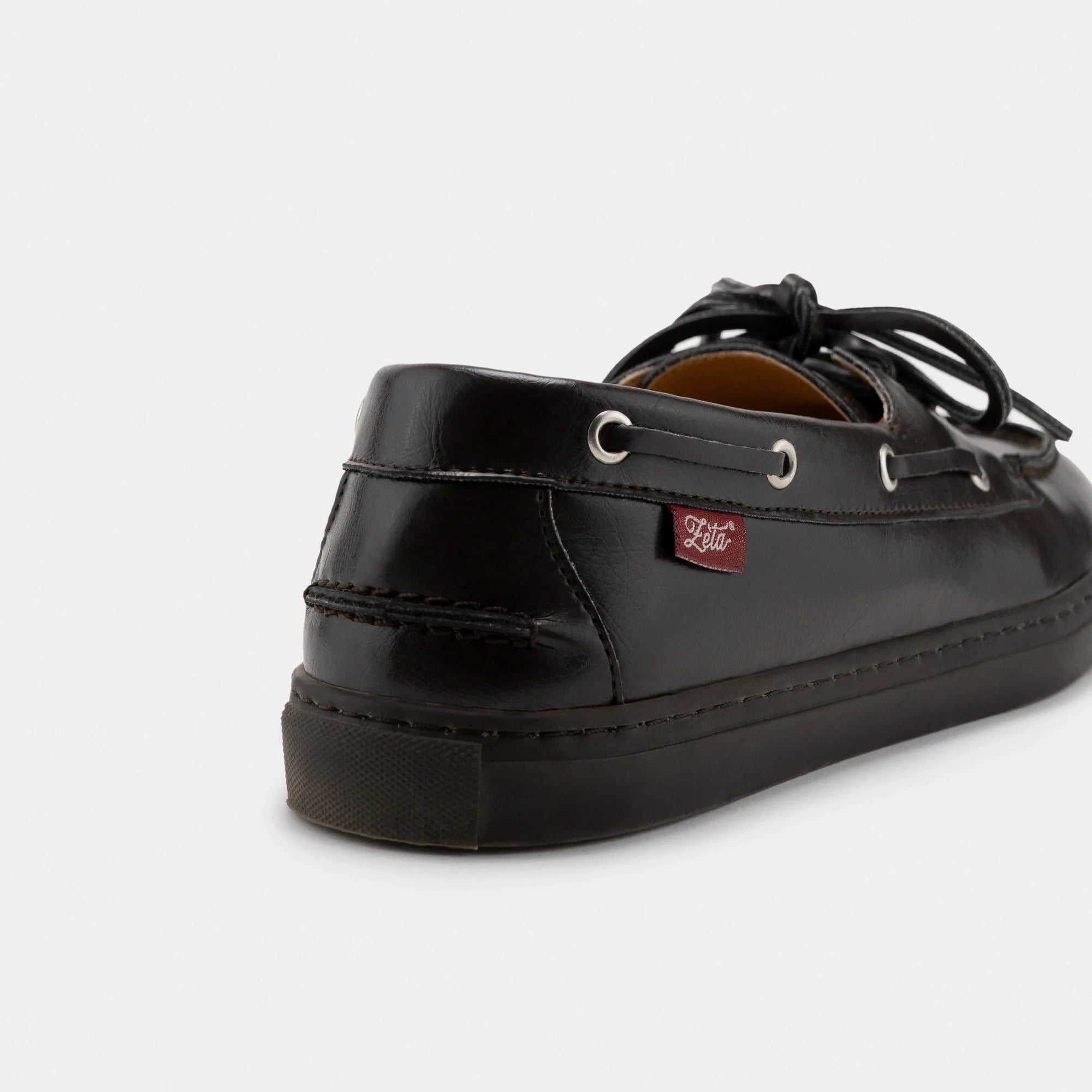 Zèta Lagos Scarpe da barca vegane effetto pelle cioccolato
