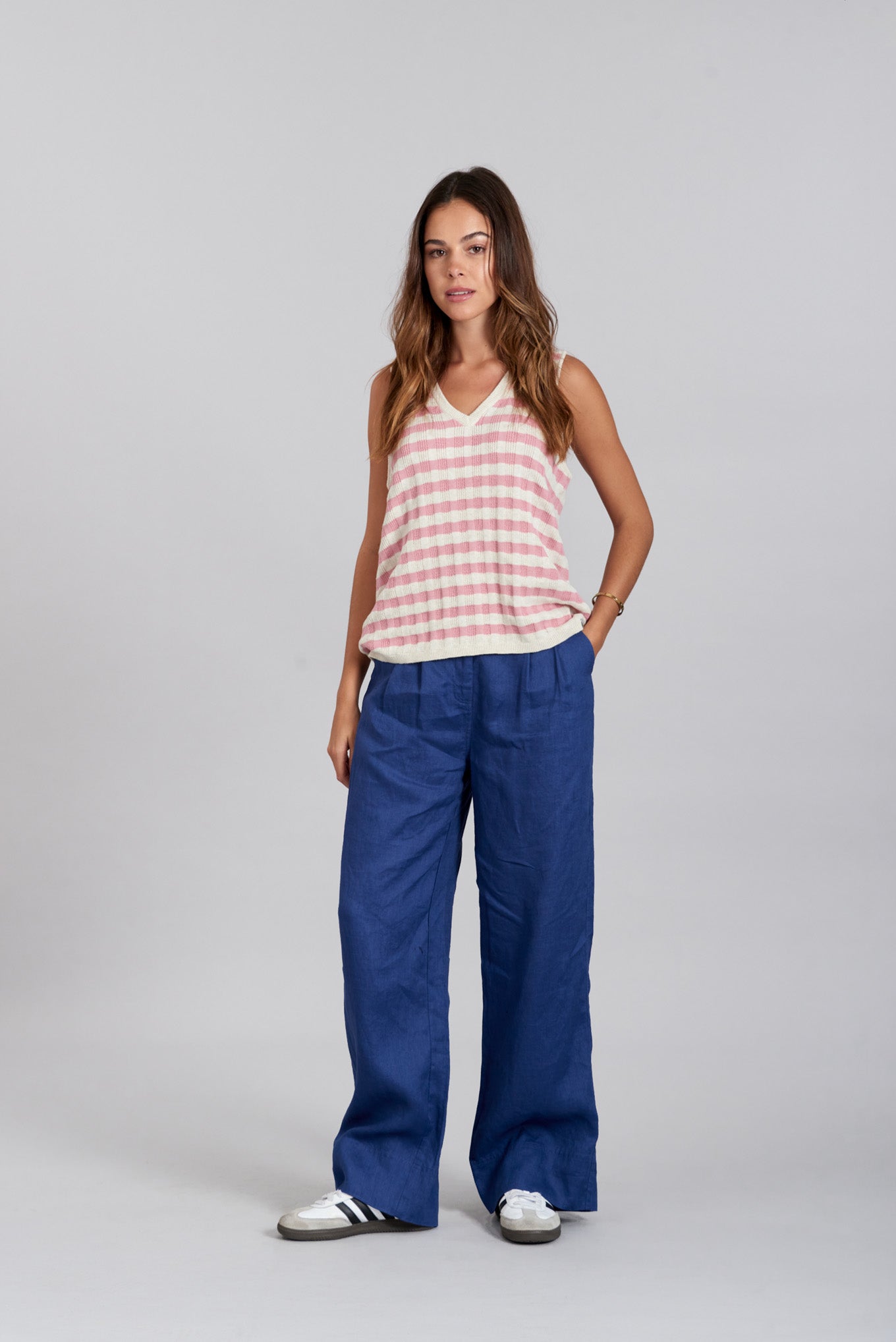 LION - Pantaloni di Lino Navy