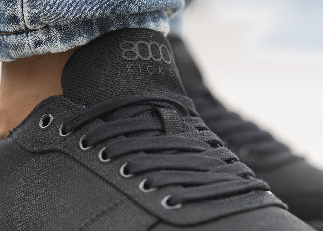8000Kicks Seeker Hemp Shoes for Men – Black