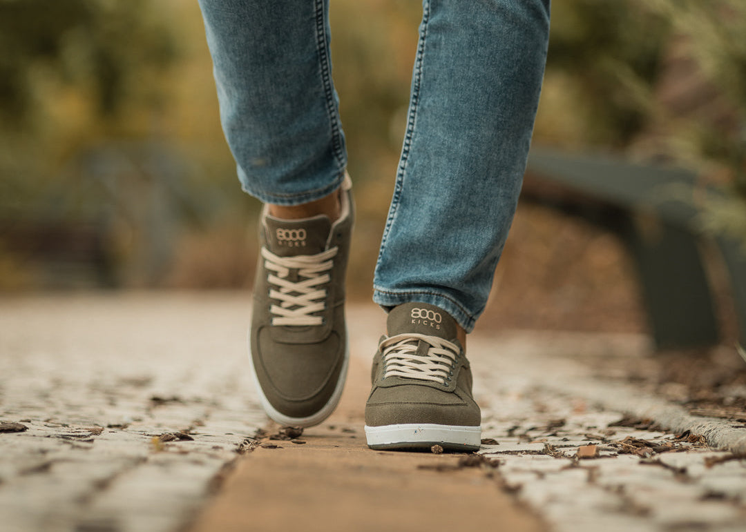 8000Kicks Seeker Damen-Freizeit-Canvas-Sneaker – Dunkelgrün