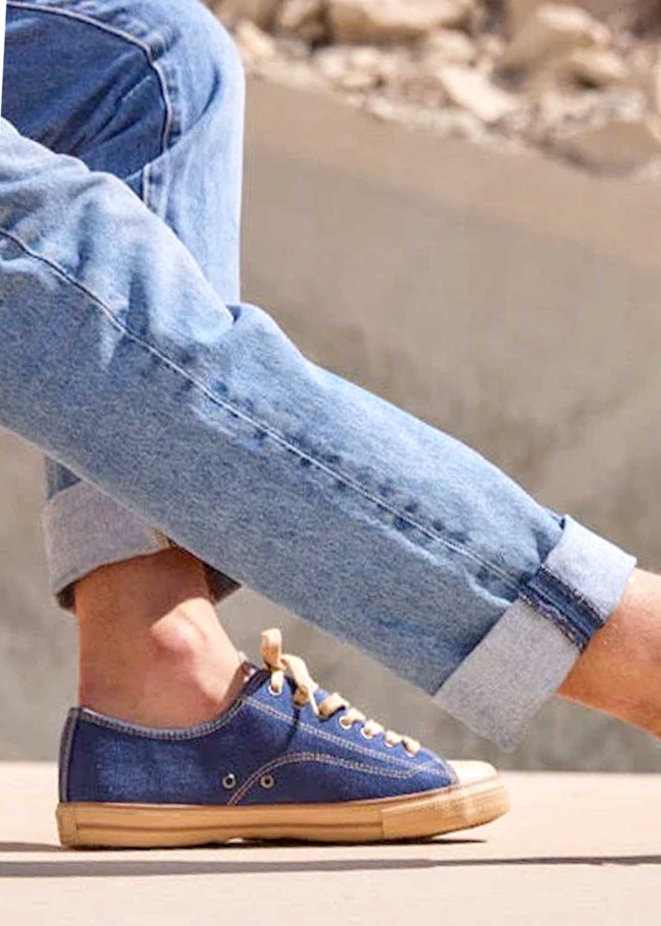Marley Classic Hemp Vegan Low-Top Sneakers - Navy - Ecomarket.com