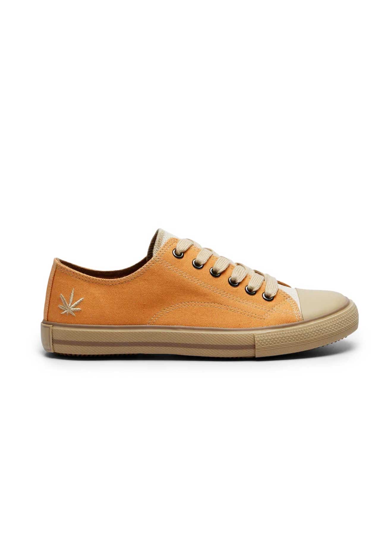 Marley Classic Hemp Vegan Low-Top Sneakers - Orange+White - Ecomarket.com