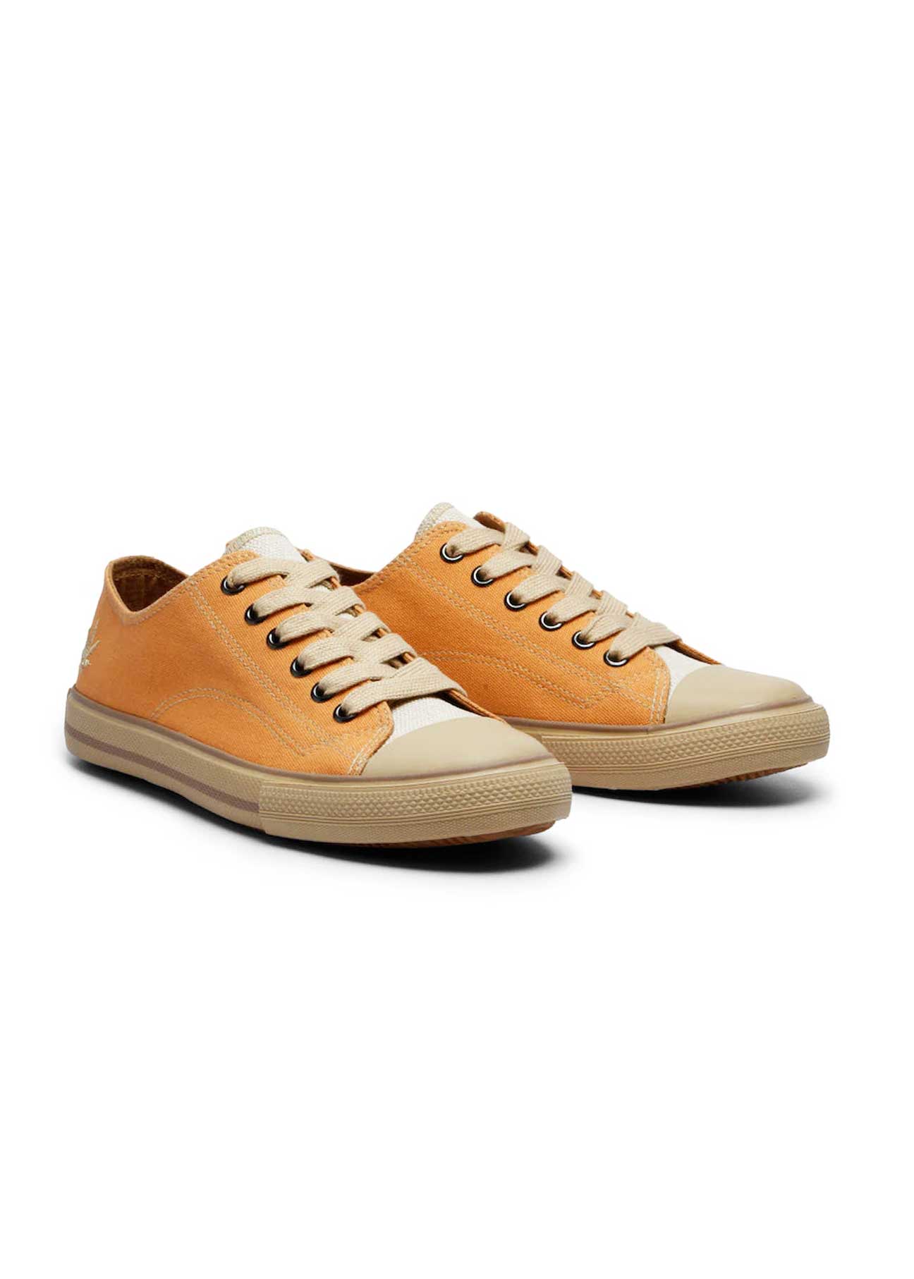 Marley Classic Hemp Vegan Low-Top Sneakers - Orange+White - Ecomarket.com