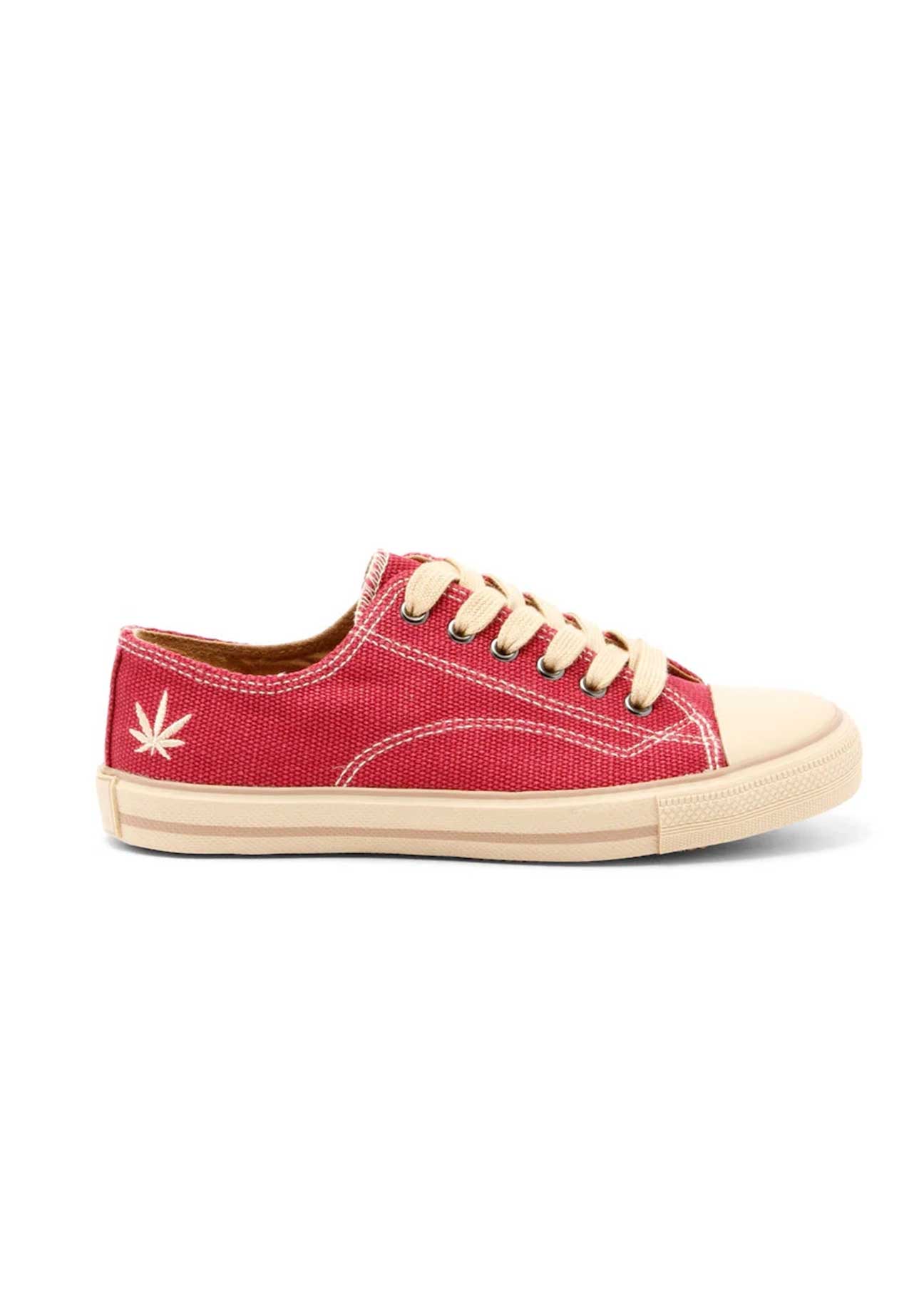 Marley Classic Hemp Vegan Low-Top Sneakers - Red - Ecomarket.com