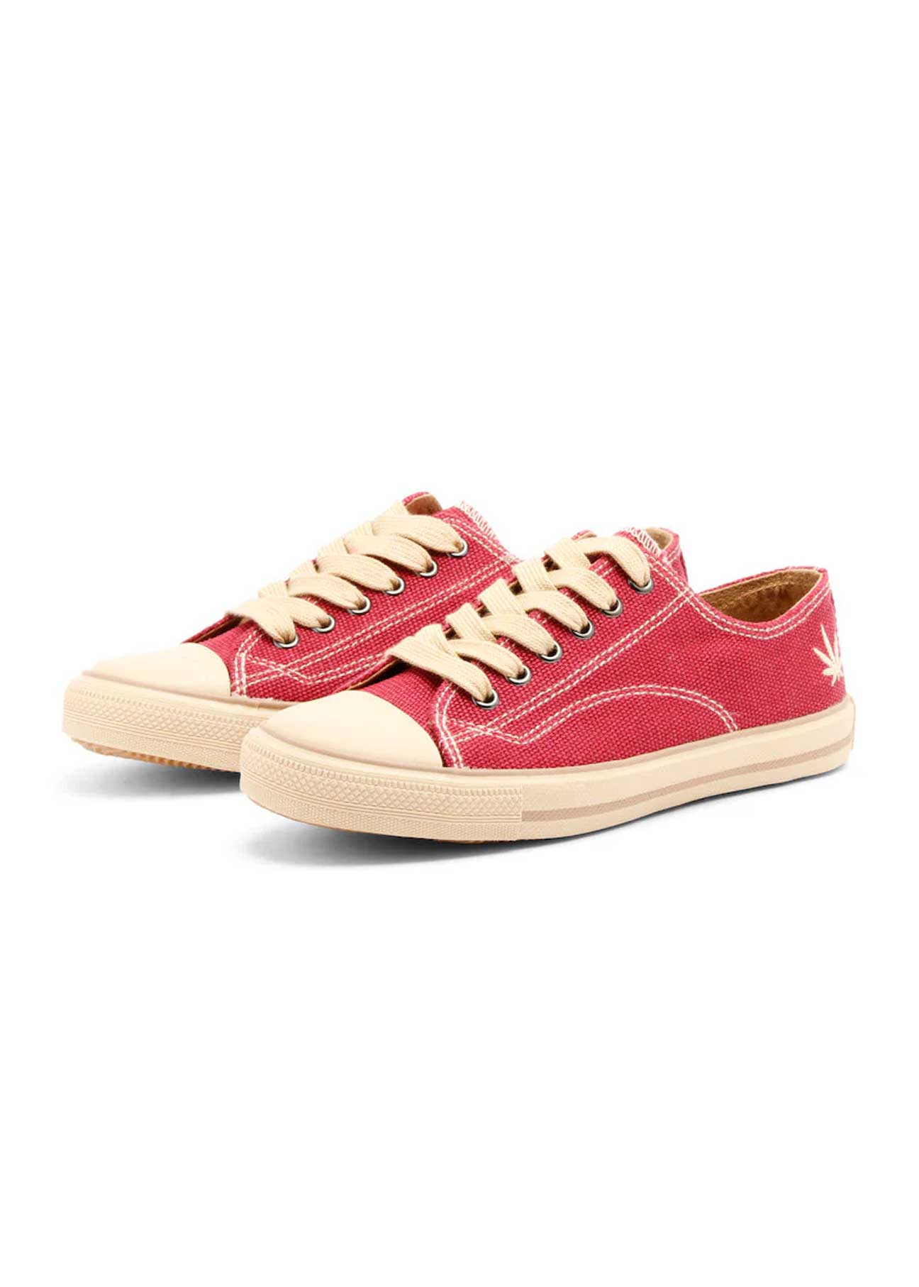 Marley Classic Hemp Vegan Low-Top Sneakers - Red - Ecomarket.com